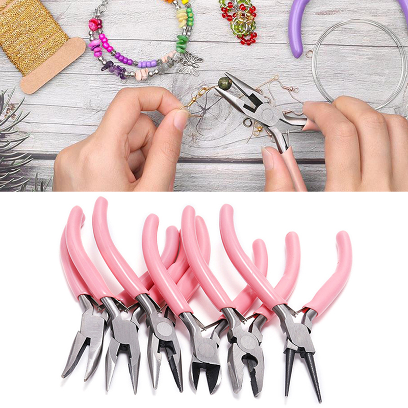 Jewelry Making Needle Nose Pliers - Tang Mini Diagonal Bentuk Jarum Melengkung