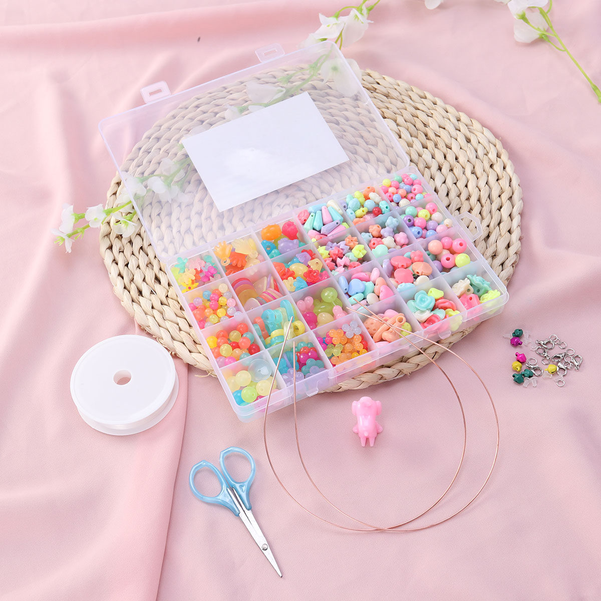 Jewelry Making Kit For Kids - 520Pcs Set Manik-manik Perhiasan untuk Anak-anak,