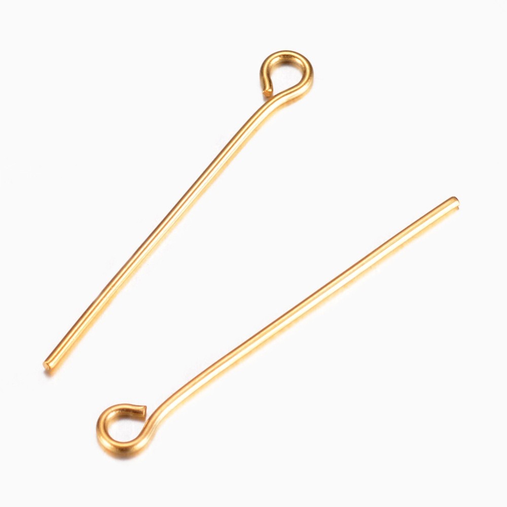 Jewelry Making Head Pins - 20 Buah Pin Mata Baja Tahan