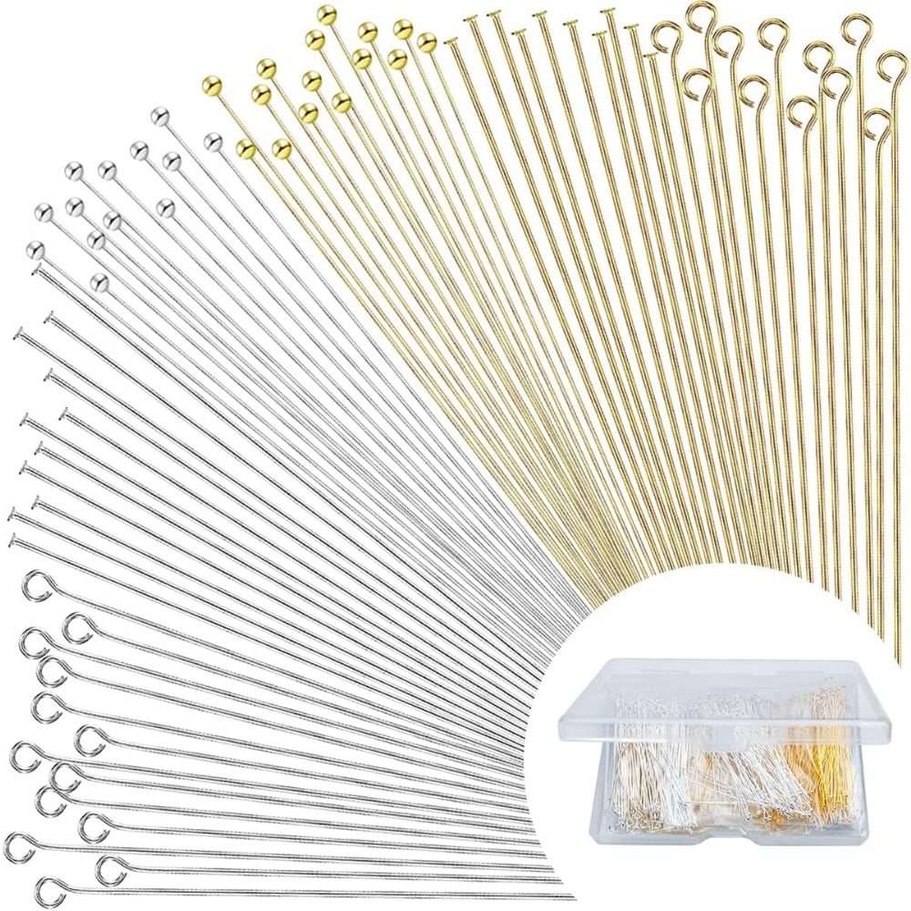 Jewelry Making Head Pins - 600 buah Pin Mata Kepala Datar