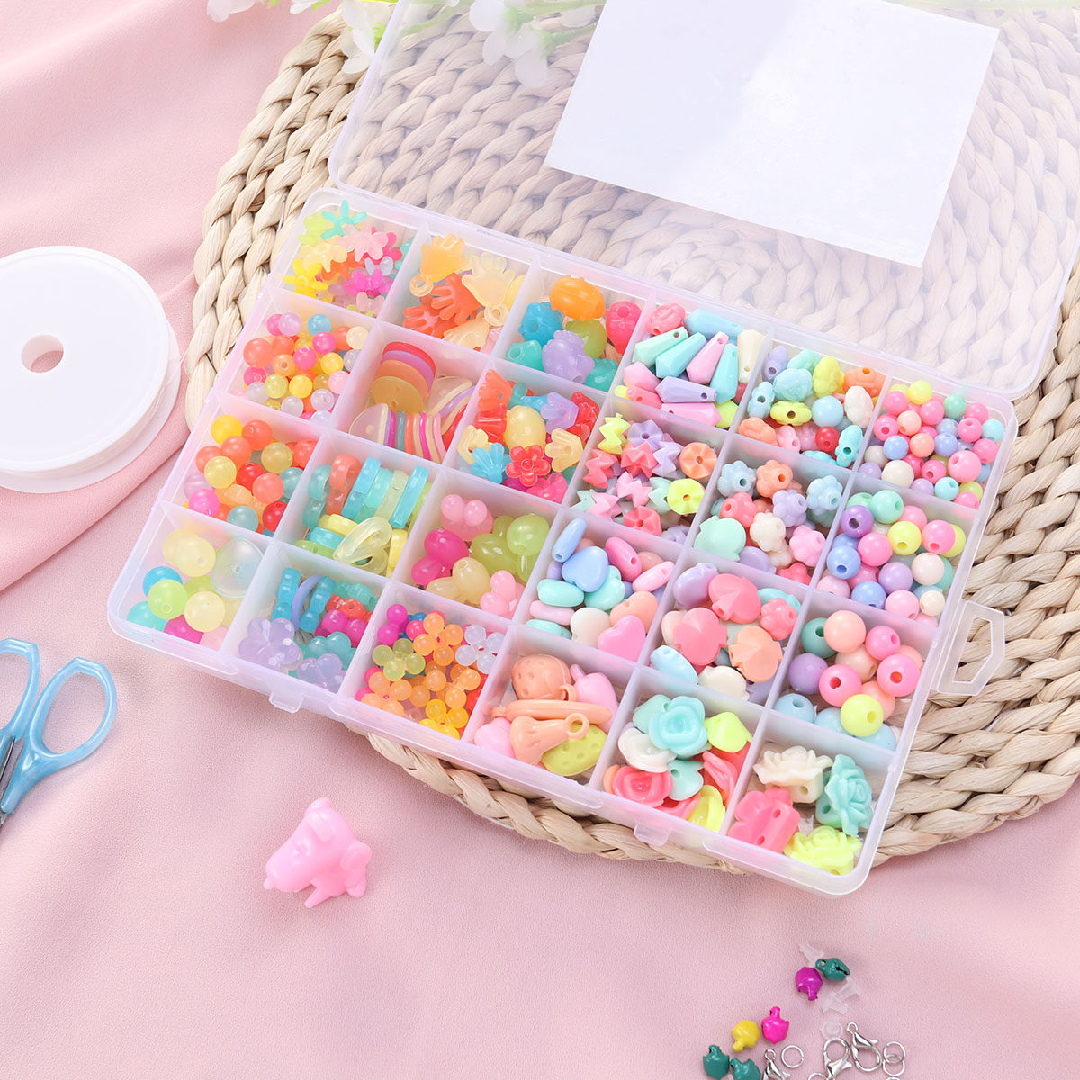 520Pcs Set Manik-manik Perhias - Jewelry Making Kit For Kids ulasan dan harga