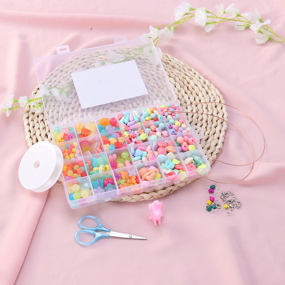 520Pcs Set Manik-manik Perhias - Jewelry Making Kit For Kids ulasan dan harga