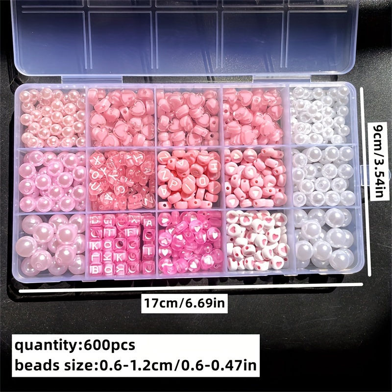 10-Piece Kotak Alfabet Pink, M - Jewelry Making Diy Kit ulasan dan harga