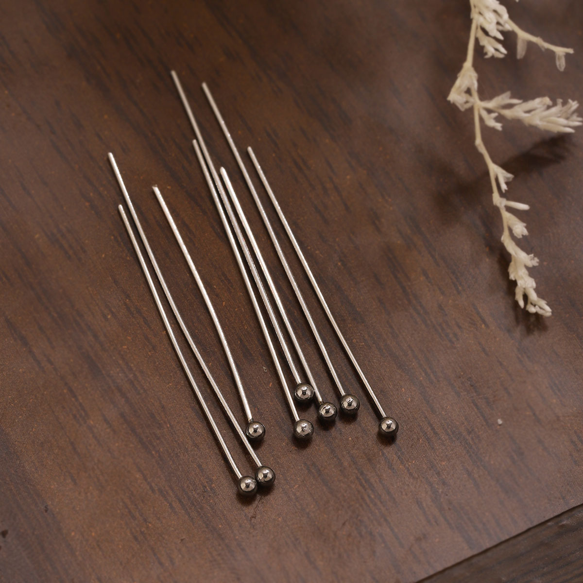 50pcs/lot 20 25 30 35mm Pin Ke - Jewelry Making Head Pins ulasan dan harga