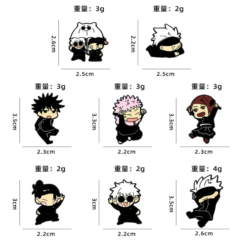 8pcs Set Pin Enamel Anime Itad - Jewelry Making Kits ulasan dan harga
