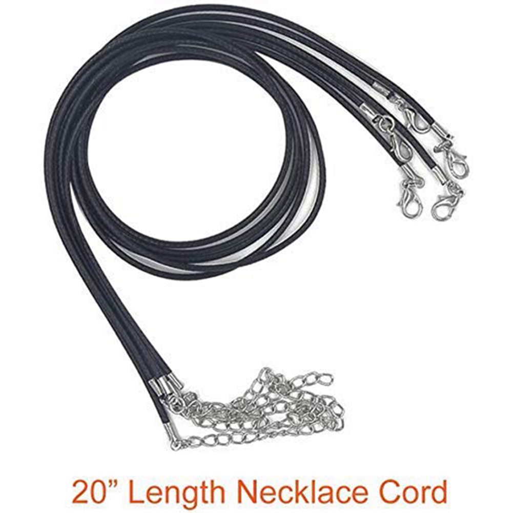 40 Buah Tali Kalung Hitam Berl - Jewelry Making Wax ulasan dan harga