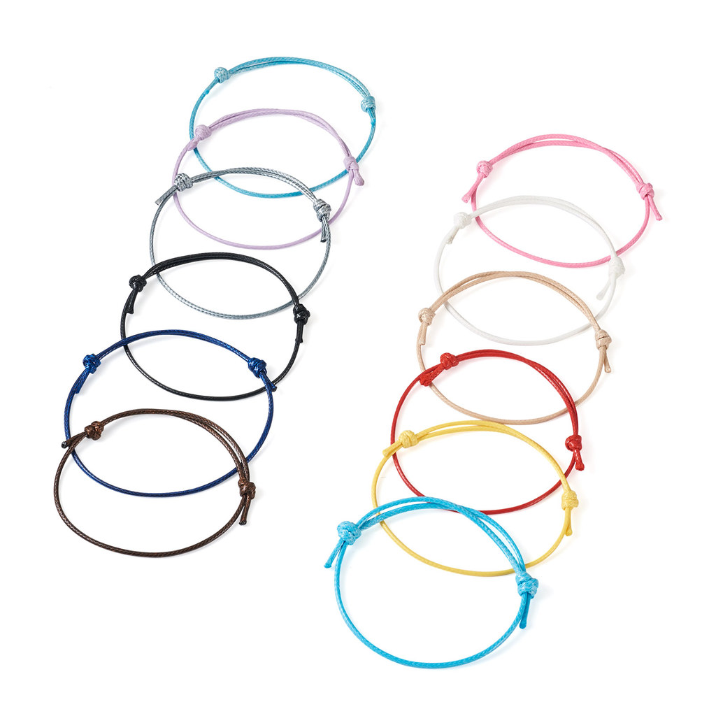 120Pcs 12 Warna Tali Poliester - Jewelry Making Wax ulasan dan harga
