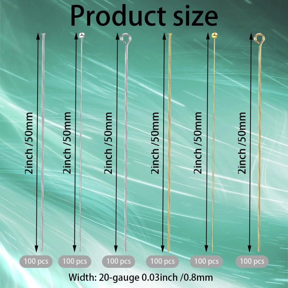 600 buah Pin Mata Kepala Datar - Jewelry Making Head Pins ulasan dan harga