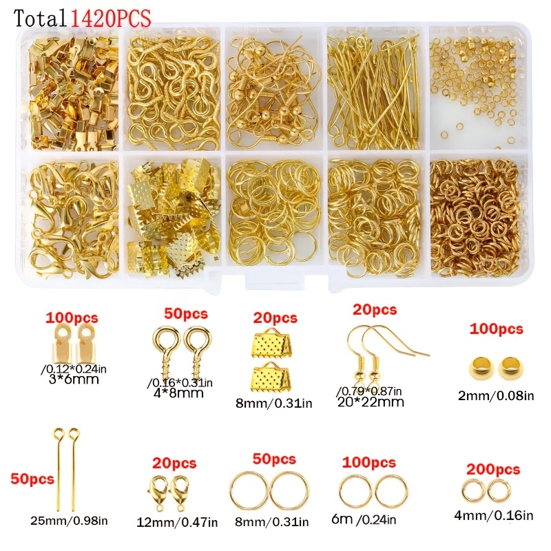 1420pcs 1 kotak Set Perlengkap - Jewelry Making Diy Kit ulasan dan harga