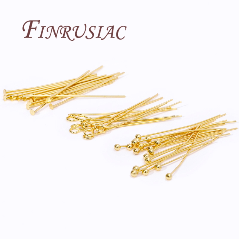 50 Buah Pin Berlapis Emas 20-5 - Jewelry Making Head Pins ulasan dan harga